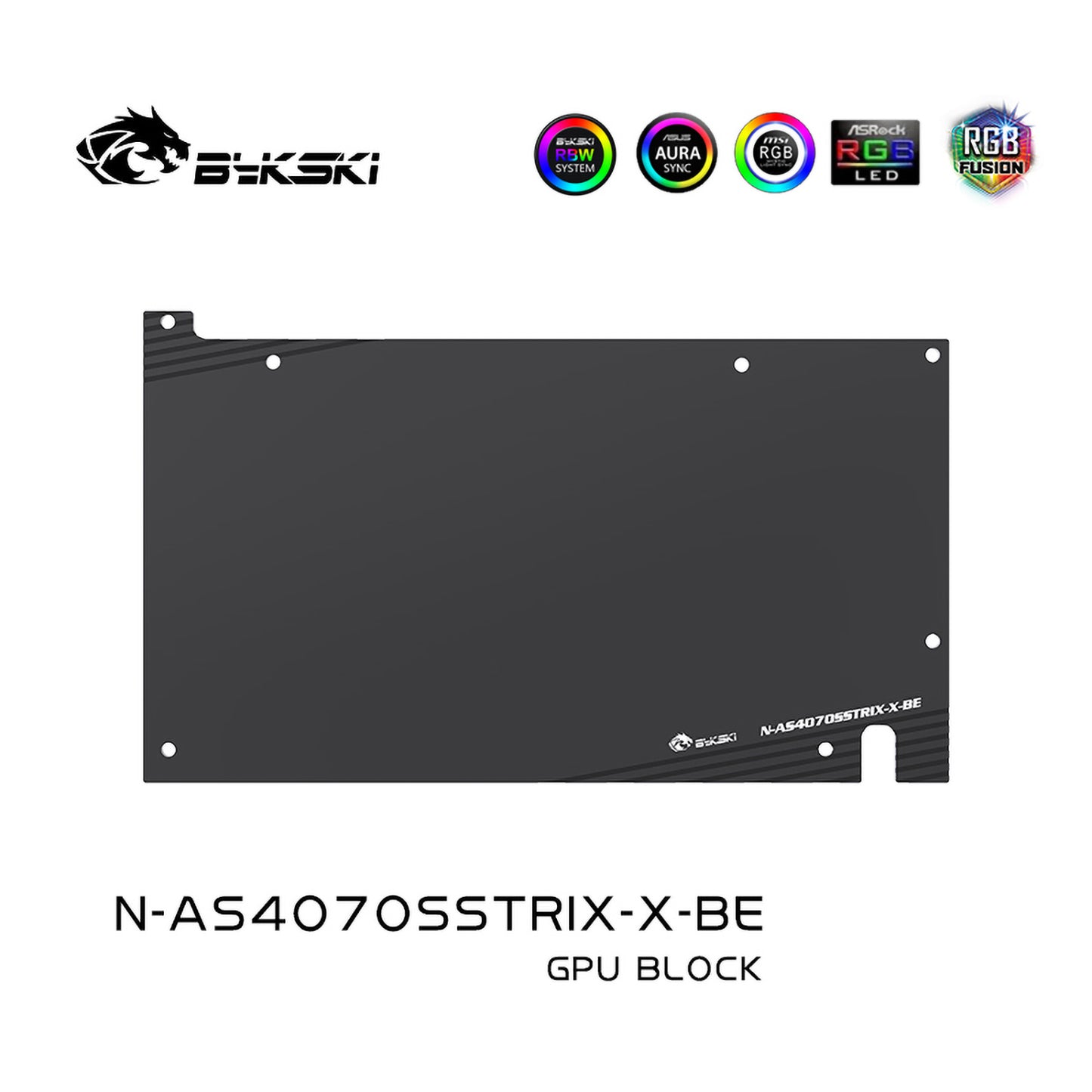 Bykski GPU Water Block For ASUS ROG GeForce RTX 4070 SUPER GAMING, Full Cover With Backplate PC Water Cooling Cooler, N-AS4070SSTRIX-X