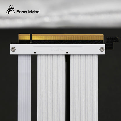 FormulaMod PCIe 4.0 Riser Cable Vertical Bracket Kit, Graphics Card Extension Cord Adapter With 90° Angle, Metal Vertical Install Holder, Fm-XKYCX