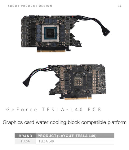 Bykski All-in-one GPU water cooling, For NVIDIA TELSA L40, Water Cooling System Liquid Cooler,120 240 360 Radiator, B-FRD-TESLA-L40