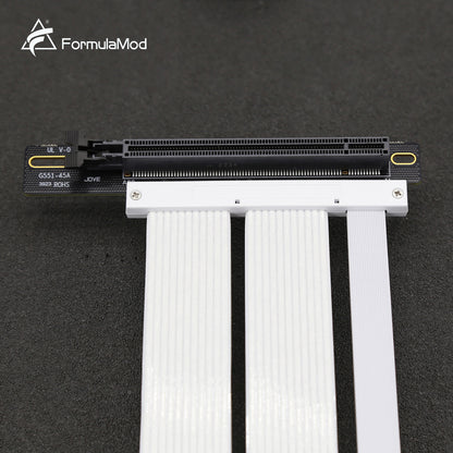 FormulaMod PCIe 4.0 Riser Cable Vertical Bracket Kit, Graphics Card Extension Cord Adapter With 90° Angle, Metal Vertical Install Holder, Fm-XKYCX