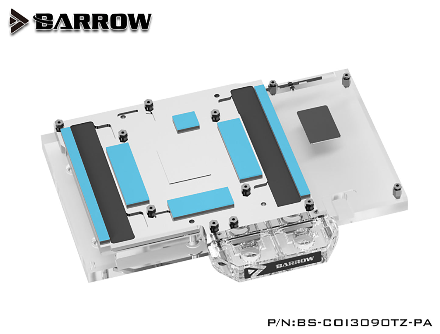 Barrow 3090 GPU Water Block For Colorful BATTLE AX 3090 Ti, Full Cover 5v ARGB GPU Cooler, BS-COI3090TZ-PA