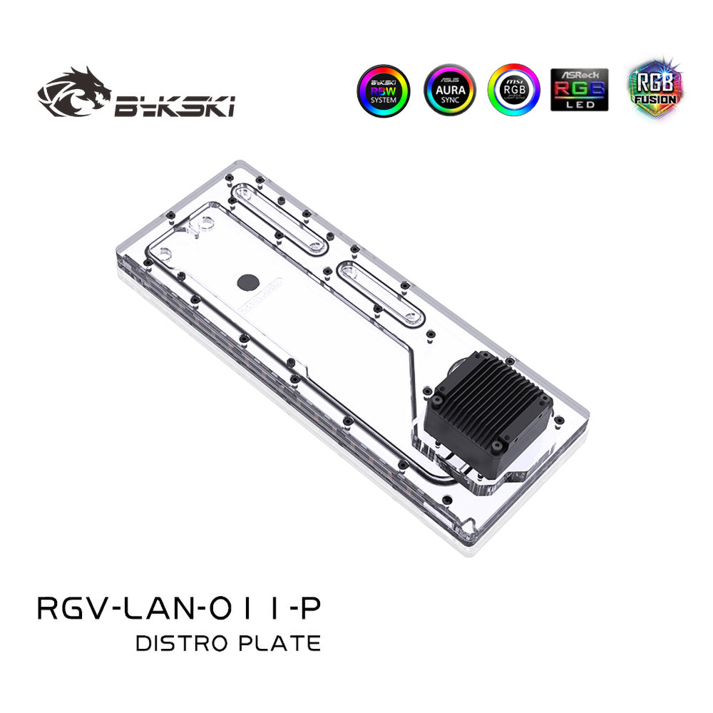 Bykski Distro Plate Kit For Lian Li PC-O11 Dynamic Case, 5V A-RGB