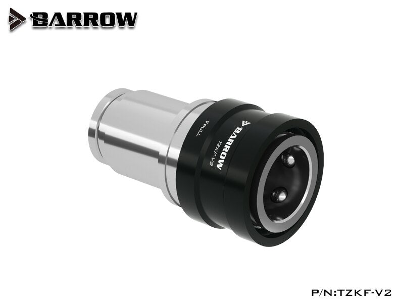 Barrow TZKF-V2 Black Silver water cooling fittings sealing quick coupling female connector