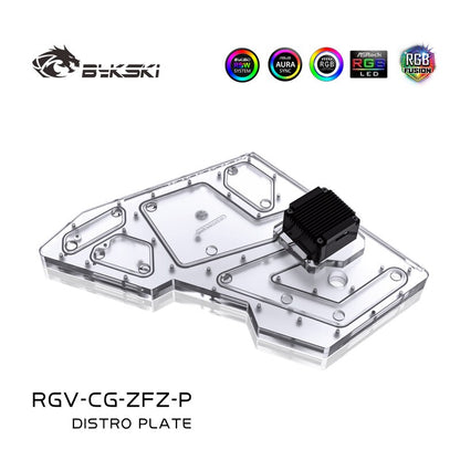 Bykski RGV-CG-ZFZ-P, Waterway Boards For Cougar Conquer Case, Bykski RBW, For Intel CPU Water Block & Single GPU Building