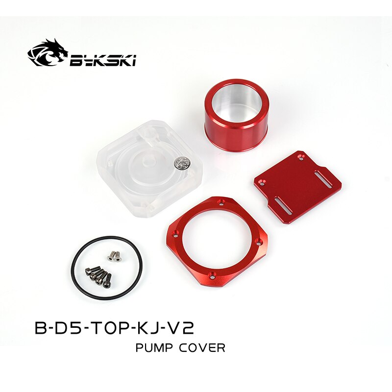 Bykski Pump Armor Kit , G1/4 Acrylic Top & Aluminum Alloy Bracket , Compatible With Bykski And Laing D5 Pump, B-D5-TOP-KJ-V2 D5