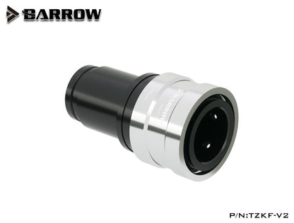 Barrow TZKF-V2 Black Silver water cooling fittings sealing quick coupling female connector