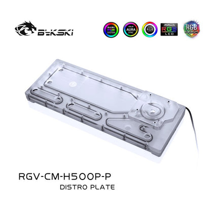 Bykski RGV-CM-H500-P Waterway Boards For CoolerMaster H500P/H500M Case, For Intel CPU Water Block & Single GPU Building