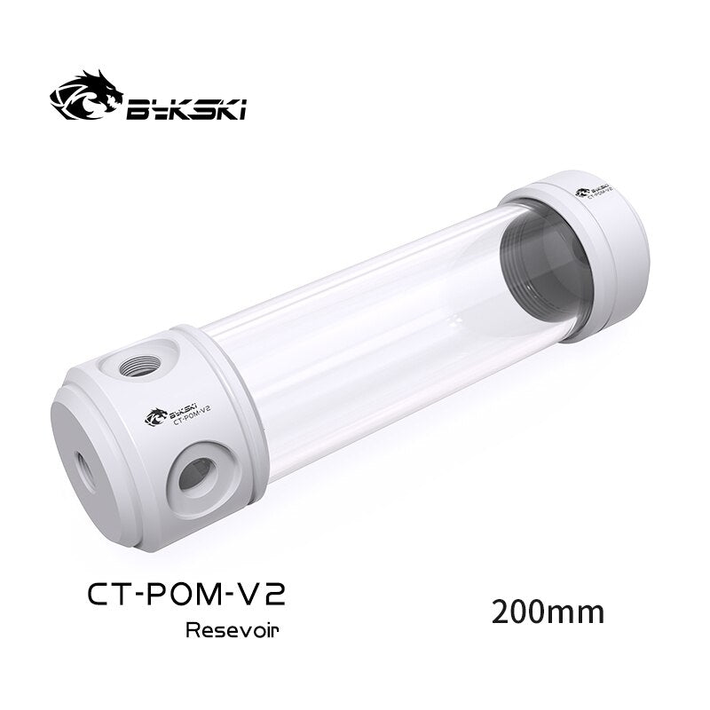 BYKSKI Reservoir Acrylic Cylindrical POM Water Tank  150mm 200mm 260mm CT-POM-V2 for PC Water Cooling System