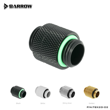 Barrow TBX2D-02 Raccord Rotatif Mâle à Mâle G1/4'' Adaptateur de Connexion Noir Argent Blanc Or 