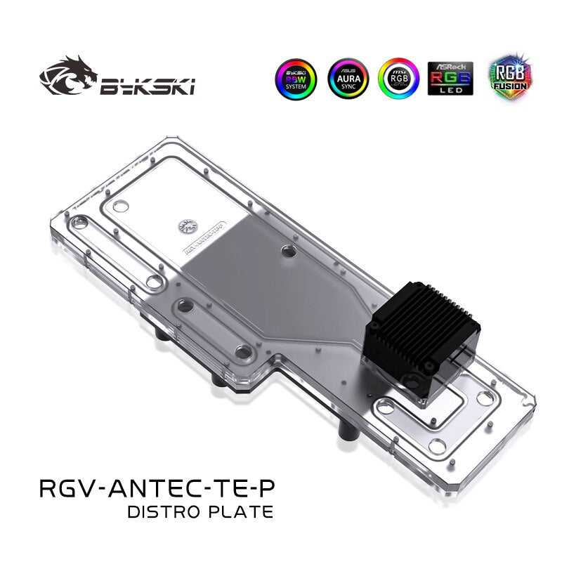 Bykski RGV-Antec-TE-P, cartes de voies navigables pour boîtier de couple Antec, éclairage RBW 5V, pour bloc d'eau CPU Intel et construction GPU unique