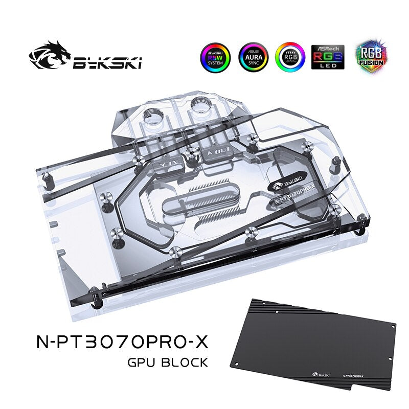 Bykski 3070 GPU Water Cooling Block, For Palit RTX 3070 GamingPro OC, Full  Cover Cooler CPU GPU, N-PT3070PRO-X