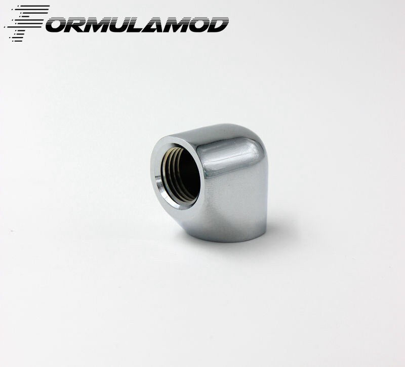 FormulaMod Fm-D90 Black/Silvery double internal G1/4'' thread 90 degree Fitting Adapter water cooling Adaptors