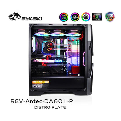 Kit de refroidissement Bykski Waterway pour boîtier Antec DA601, 5V ARGB, pour bâtiment GPU unique, RGV-Antec-DA601-P