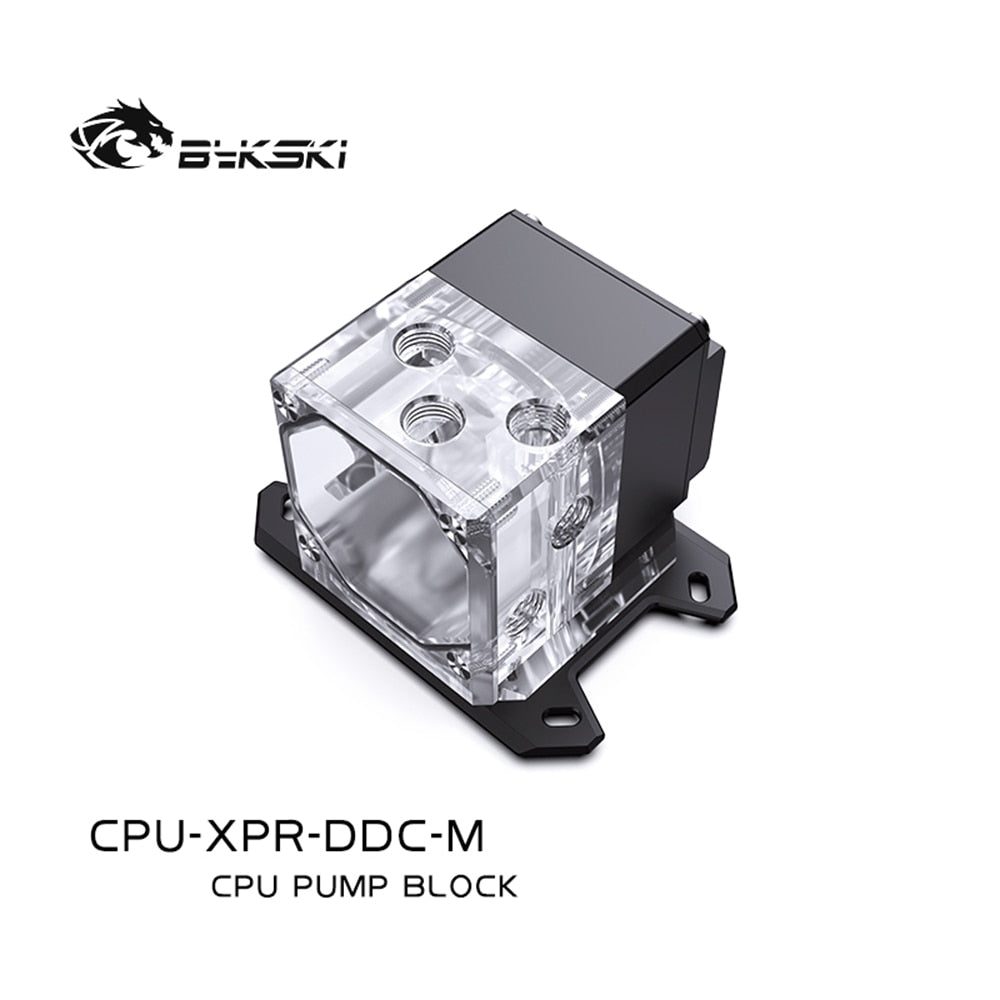 BYKSKI CPU Block Pump Reservoir Combo , CPU-XPR-DDC-I M Integrated AIO PWM  Pump Water cooler For INTEL 115X 2011 , AMD AM3 AM4