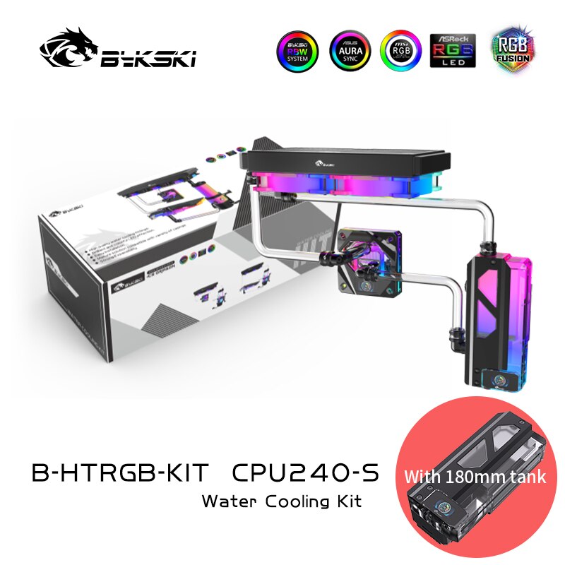 Bykski Water Cooling Kit, Hard Tube Kit Intel /AMD GPU block whole