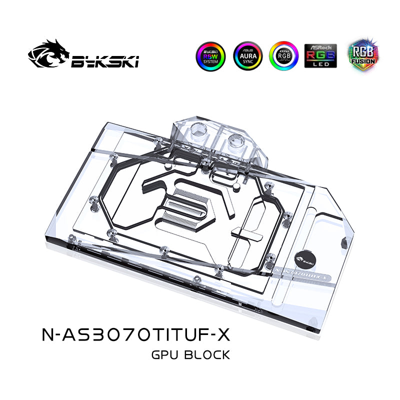 Bykski GPU Block For Asus TUF RTX 3070 Ti 8G Gaming Full Cover GPU