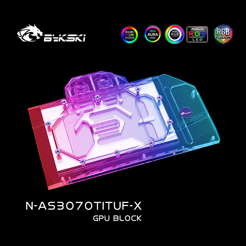 Bykski GPU Block For Asus TUF RTX 3070 Ti 8G Gaming Full Cover GPU