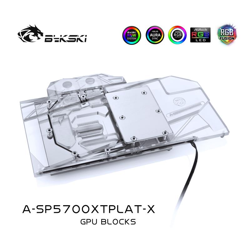 Bykski GPU Water Cooling Block For Sapphire Radeon RX 5700 XT Nitro+ Computer Component Heat Dissipation，A-SP5700XTPLAT-X