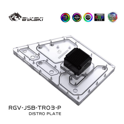 Kit de refroidissement Bykski Waterway pour boîtier JONSBO TR03, 5V ARGB, pour bâtiment GPU unique, RGV-JSB-TR03-P