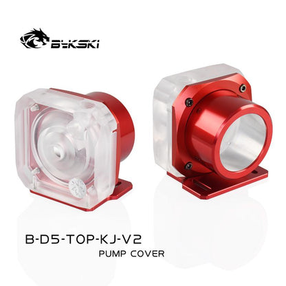 Bykski Pump Armor Kit , G1/4 Acrylic Top & Aluminum Alloy Bracket , Compatible With Bykski And Laing D5 Pump, B-D5-TOP-KJ-V2 D5