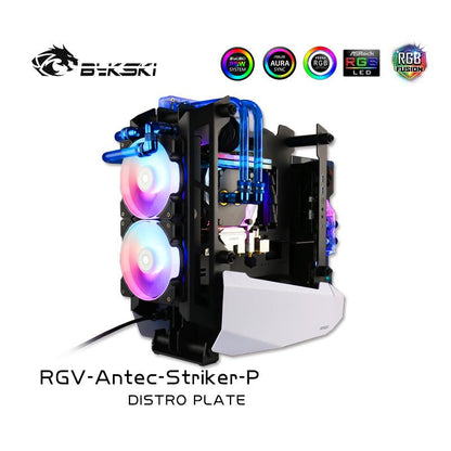 Cartes de voies navigables Bykski RGV-Antec-Striker-P pour boîtier Antec Striker pour bloc d'eau CPU Intel et construction GPU unique