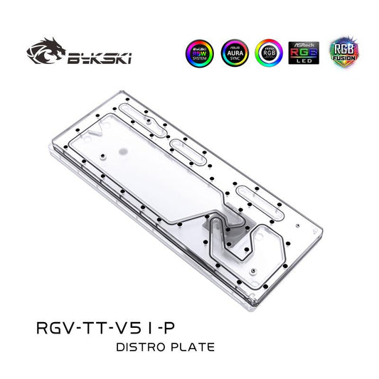 Bykski Waterway Board Distro Plate Acrylic For Tt View 51 Computer Case Use RGB Reservoir Water Block RGV-TT-V51-P