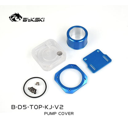 Bykski Pump Armor Kit , G1/4 Acrylic Top & Aluminum Alloy Bracket , Compatible With Bykski And Laing D5 Pump, B-D5-TOP-KJ-V2 D5