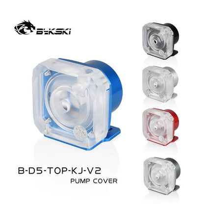 Bykski Pump Armor Kit , G1/4 Acrylic Top & Aluminum Alloy Bracket , Compatible With Bykski And Laing D5 Pump, B-D5-TOP-KJ-V2 D5