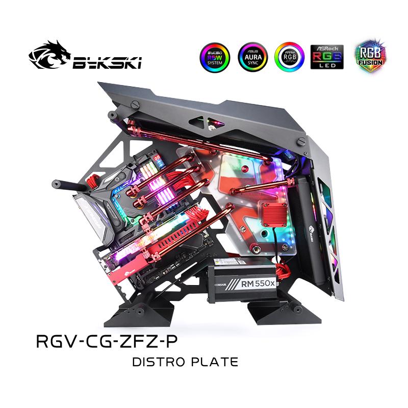 Bykski RGV-CG-ZFZ-P Distro Plate Kit For Cougar Conquer Case , RBW Waterway Board CPU/GPU Water Block Program Loop Kit