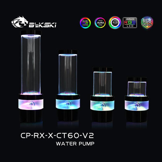 Bykski Ddc Series Pump Reserovir Combination With Lighting Maximum Flow 400L / H Max Lift 3 Meter For Computer Water Cooling, CP-RX-X-CT60-V2