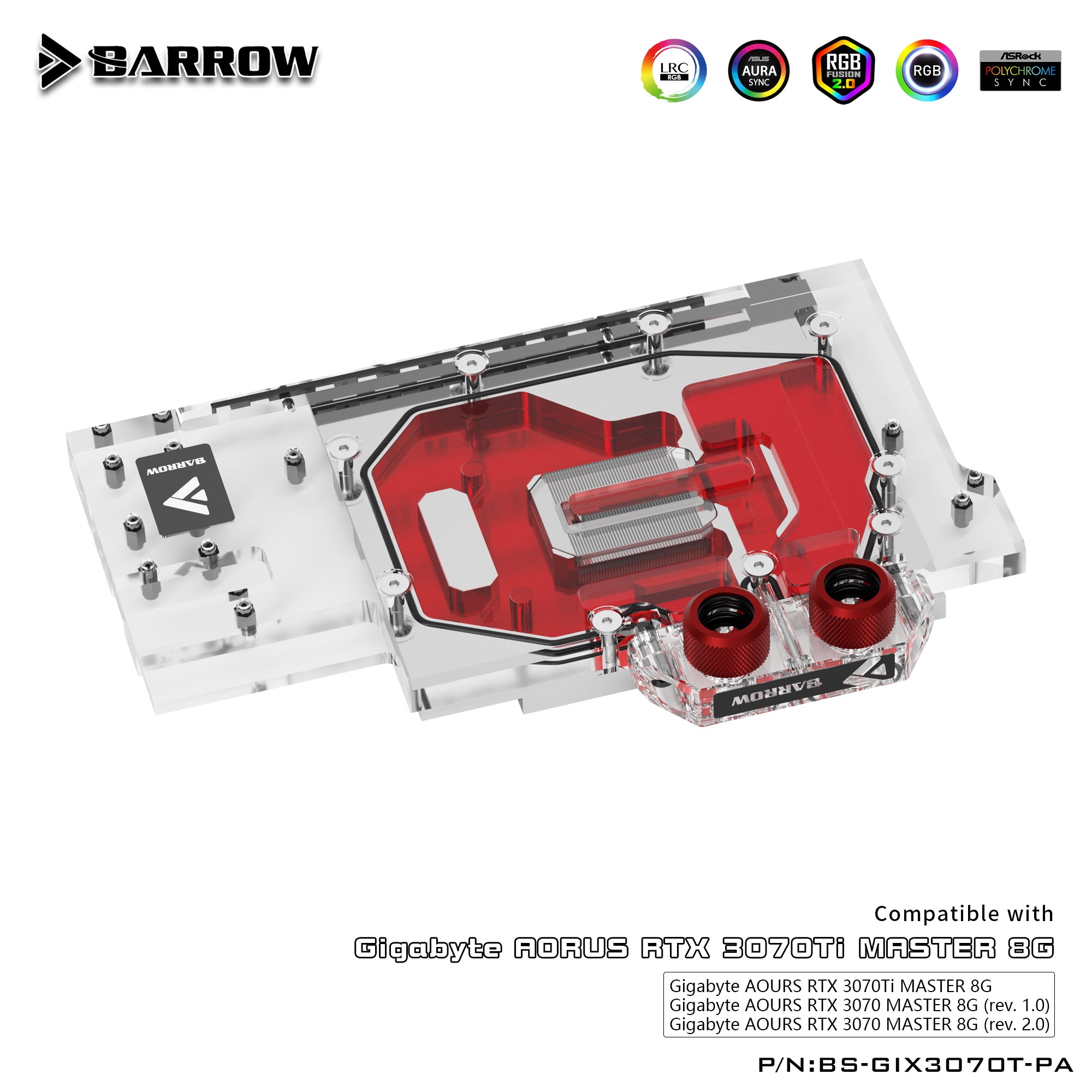 Barrow GPU Water Block For Gigabyte AORUS RTX 3070Ti 3070 MASTER