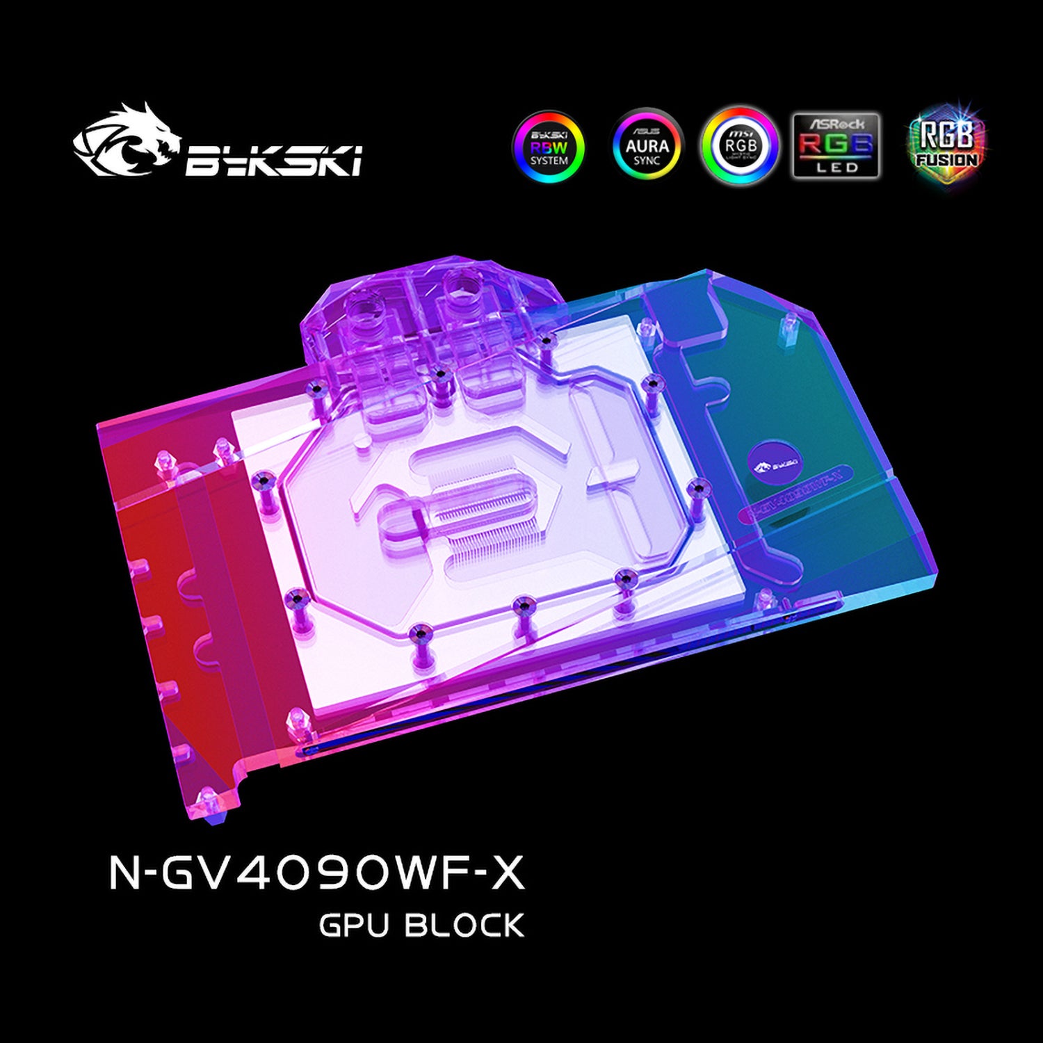 Bykski GPU Water Block For Gigabyte RTX 4090 Windforce 24G, Full